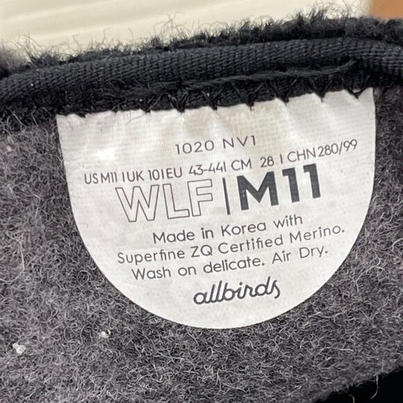 Allbirds Wool Lounger Fluffs Shoes Mens Size 11 Black Slip on Casual Comfort main image 9